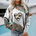 thumbnail image 1 of Nouveaux Hauts pour Femmes 2023 Mode Col Rond Grande Taille T-Shirt à Manches Longues Automne Imprimé Blouse Ample Hauts Chemise à Manches Longues pour Femmes, 1 of 5