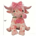 thumbnail image 7 of Adorable Pink Highland Cow Stuffed Animal Plush, 14" Butterfly Flower Soft Toy, Valentine's Day Gift for Women Men, Birthday Present, New Year Home Decor, 7 of 7