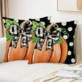 thumbnail image 4 of Fall Polka Dot Pumpkin Pillow Cover 20x20 Inch Set of 2 Autumn Pumpkin Buffalo Plaid Throw Pillow Cover Thanksgiving Farmhouse Decorative Pillows Harvest Cushion Case for Couch Outdoor, 4 of 5