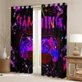 thumbnail image 2 of Erosebridal Gaming Curtains & Drapes Gamer Blackout Curtains,Video Game Console Gaming Window Curtains Bedroom Decor,Gamepad Black Purple Pink Tie Dye Window Treatments, 2 of 6