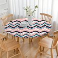 thumbnail image 3 of Stretch Fit Boho Table Cover with Elastic Edge, Floral Printed 56 Inch Round Cloth for Dining and Events, 3 of 7