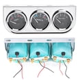 thumbnail image 3 of Triple Gauge Cluster, M10x1 52mm 3 In 1 Car Gauge Water Temperature + Oil Pressure + Voltage Combination Instrument For Auto Modification, 3 of 8