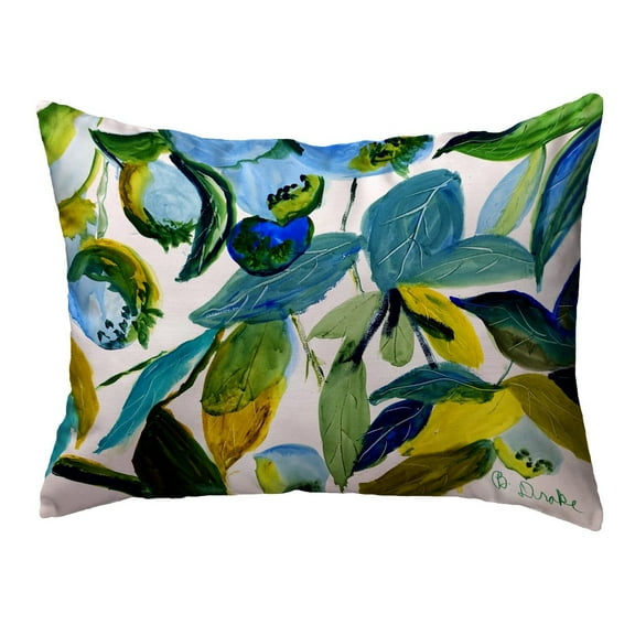 Betsydrake NC1158 16 x 20 in. Betsys Blueberries No Cord Pillow