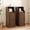 Style 4-Walnut, variant on Fluted Narrow Nightstand Set of 2, Small 2 Drawer Nightstand, Skinny End Table, Mid Century Modern Night Stand for Living Room, Bedroom, Walnut
