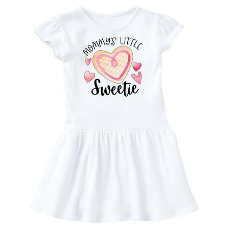 

Inktastic Mommy s Little Sweetie with Pink Heart Cookie Gift Toddler Girl Dress