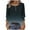 Navy, variant on RongHuan Womens 3/4 Sleeve Shirts Casual Crewneck Tunic T-Shirt Fashion Loose Fit Tops Gradient Color Tshirt