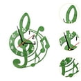 thumbnail image 6 of deevoka Wall Clock Musical Note Design Acrylic Silent for Office Bedroom Living Room Green, 6 of 9