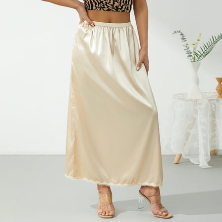 

Women Half Slip Lace Long Oversized Underskirt Women s Satin Half Slip Half Slips for Under Dresses