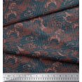 thumbnail image 2 of Soimoi Poly Georgette Fabric Texture & Greek Key Geometric Print Sewing Fabric Yard 42 Inch Wide, 2 of 3