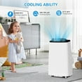 thumbnail image 2 of 14,000 BTU Portable Air Conditioner Cools Up to 700 Sq.Ft,3-IN-1 Quiet Portable AC Unit with Remote Control & Installation Kits for Large Room,Smart/Sleep Mode,Auto Swing,24H Timer, 2 of 8