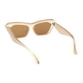 thumbnail image 4 of Womens Mod Thick Plastic Cat Eye Oversized Fashion Sunglasses Beige - Brown, 4 of 4