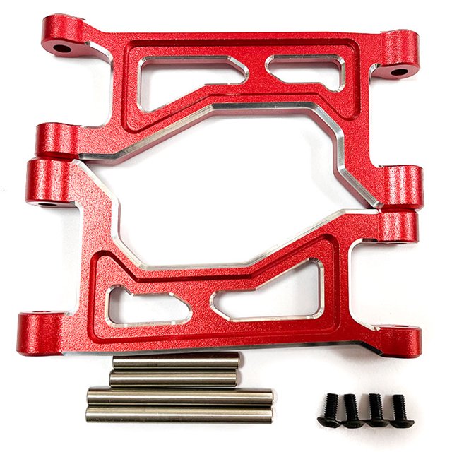 Tholdsy RCGOFFLOW 2 uds brazo de suspensión delantero mejorado de aleación de aluminio para 1/10 Rc brazo de suspensión delantero MAXX Kits de construcción modelo Rojo