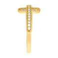 thumbnail image 2 of 14k Yellow Gold Womens Cubic Zirconia Cross Religious Ring 8.8mm Long Ring for Women - 1.3 Grams, 2 of 2