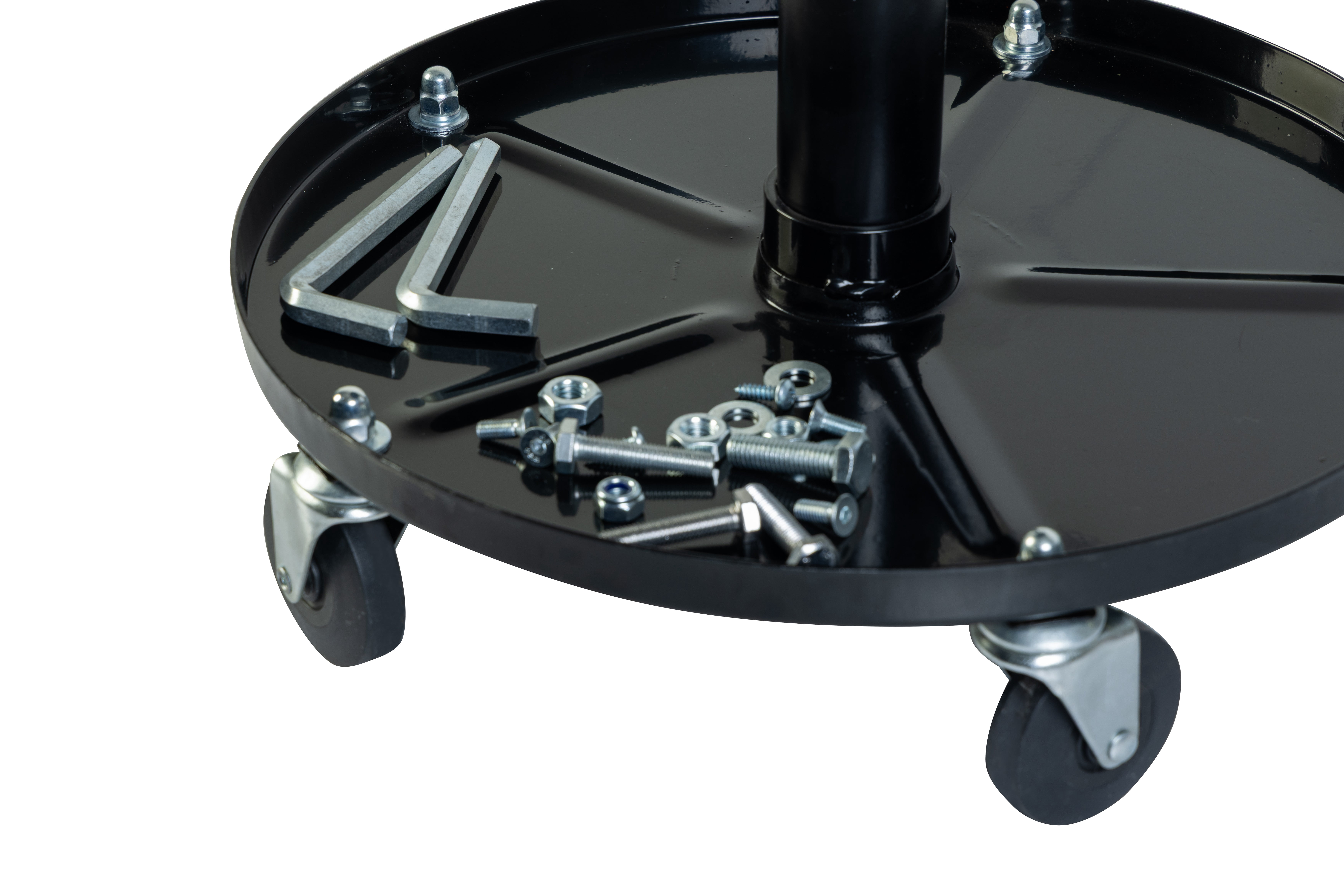 Hyper Tough TRHL6201W Adjustable Pneumatic Roller Seat with Tool Tray