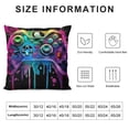 thumbnail image 6 of Acheng Gamepad Print Pillow Covers Decorative Set of 2 Game Console Throw Pillow Covers Suitable for Game Room Decoration Cushion Case Outdoor Decorations Throw Pillow White, 6 of 6