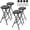 Black, variant on 4 Pack 28 Inch Tall Folding Bar Stool, with Safety Lock