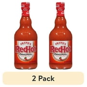 (2 pack) Frank's RedHot Kosher Original Cayenne Pepper Hot Sauce, 23 fl oz Bottle