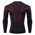 thumbnail image 4 of IAJDKMEK Men's Long Sleeve Compression Shirt - Fitted Breathable Moisture-Wicking for Gym Fitness Training,Red 3XL, 4 of 8