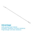 thumbnail image 4 of Stainless Steel Lanyard Cable with Eyelets 0.08" x 12" 2mm x 30cm Lock Security Wire Rope with Mounting Screws, 6 Pack, 4 of 6
