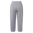thumbnail image 4 of Glisme Women Pants High Waist Straight Leg Trousers Relax Fit Slacks With Pocket Handsome Clothing Grey 3Xl, 4 of 5