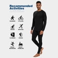 thumbnail image 4 of Woolcano Men’s 100% Merino Wool Base Layer Set Lightweight Thermal Underwear for Ski Winter Outdoor Sports, 4 of 6