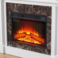thumbnail image 3 of Electric Fireplace with Mantel Realistic Stacked Stone Surround 45.66"W*11.8"D*40"H Remote Control Timer LED Flame Compact And Space Saving, 3 of 12