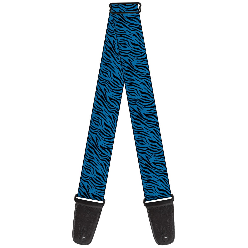 Buckle-Down Guitar Strap, Zebra Turquoise, 2 Inches Wide
