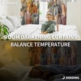 thumbnail image 3 of Fsddascl Orange Fall Blackout Curtains for Bedroom/Living Room, Thermal Insulated Kitchen Curtains, Thanksgiving Pumpkins Botanical Autumn Grommet Darkening Window Treatment Drapes 27.5"x39"x2, 3 of 6