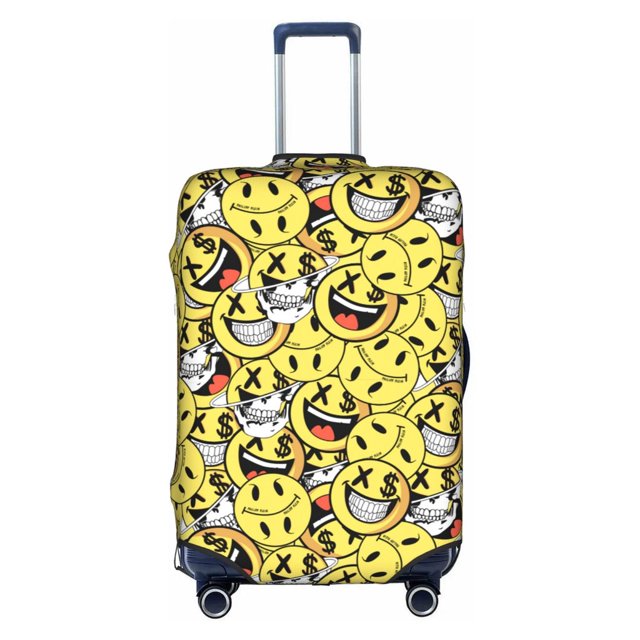 Funda De Equipaje Engrosada Sonriente 18/24/28/32 Pulgadas Alta Elástica Maleta De Viaje Spandex Cubierta Protectora huangjie unisex