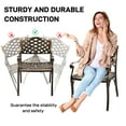 thumbnail image 5 of Ktaxon 2Pcs Outdoor Dining Chairs, Patio Chairs Cast Aluminum Weather Resistant Bistro Set of 2 for Porch, Poolside, Backyard, Balcony, 5 of 10
