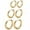 Gold, variant on Body Nose Lip Ear Fake Retractable Earrings Hoop Earrings Septum 3 Pairs