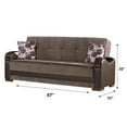 thumbnail image 3 of Beyan Signature Hartford 87" Chenille Convertible Sleeper Sofa in Brown, 3 of 3