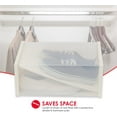 thumbnail image 4 of Home Basics Plastic 2 Pair Shoe Box With Divider, Clear, 13.75x9.5x6 Inches, 4 of 5