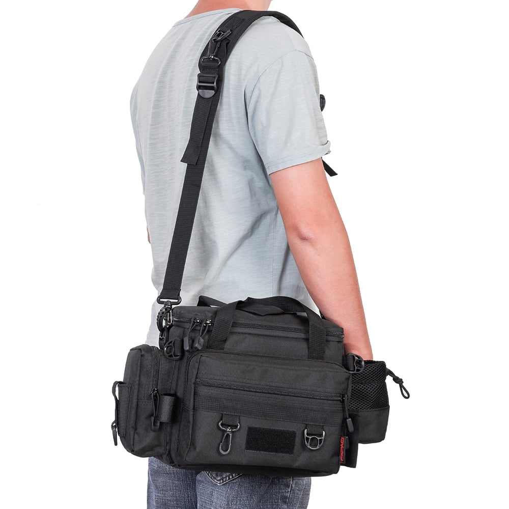 Fishing Tackle Bag Waterproof Shoulder Storage Pack Waist Lure Strap Handbag 