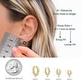 thumbnail image 6 of ChicSilver Solid 925 Sterling Silver Earrings Small Chunky Silver Earrings for Women 14K Gold Plated Small Hoop Earrings Silver Hypoallergenic Earrings Small Thick Huggie Hoops Earrings, 6 of 9