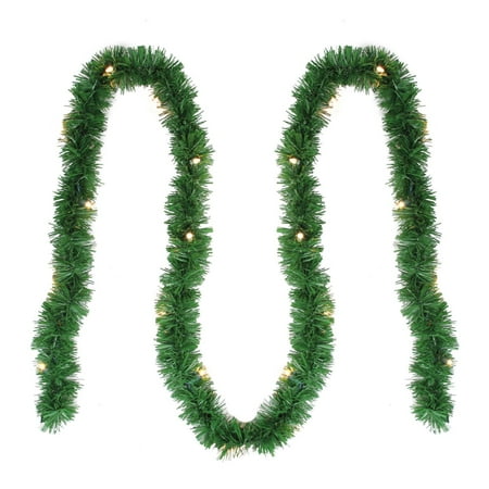 12' x 2.5” Pre-Lit Green Pine Artificial Christmas Garland - Clear Lights