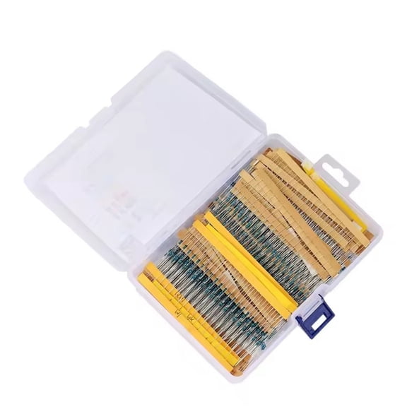 2. Film Resistor Assortment Set 2600pcs 130 Values 1/8W Resistance with Case for Circuits