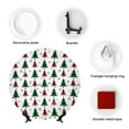 thumbnail image 4 of Sikiie Buffalo Plaid Christmas Trees Bone China Decorative Plate Personality Ceramic Dinner Plate Crafts Decorative Ceramic Decorative Plate -7in, 4 of 6