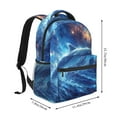thumbnail image 2 of Gaeub Beautiful Ocean Dolphin Ergonomic Lightweight Laptop Backpack - Multiple Pockets for School, Work, Travel, Outdoor Activities -One Size, 2 of 5