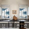 thumbnail image 4 of Blue Circle Kitchen Curtain Valance 3 Piece Set Short Curtain Sink Window Decor 36 Inch Small Window Treatment Tier 27.5x36 Length, 4 of 6