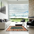 thumbnail image 7 of Ahgly Company Machine Washable Indoor Square Traditional Dark Sienna Brown Area Rugs, 3' Square, 7 of 7