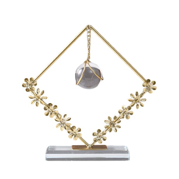 Colgante Minimalista Con Globo De Cristal Y Diseño Geométrico En Forma De Corona Adorno Decorativo Para El Salón O La Mesa Del Hogar