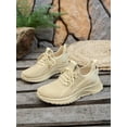 thumbnail image 3 of "Women Casual Sneakers - Solid Colors For Fall And Winter, Versatile Fashionable Women's Casual Shoes Designed For Outdoor Sports, Tennis, Running, Hiking. Thick Soled Wear Resistant Slip-On Shoes.", 3 of 5