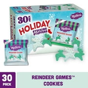 Mother’s Frosted Cookies, Limited Batch Reindeer Games, stocking stuffer, Christmas Shortbread Animal Cookies, 30 Bags, 0.5 oz Each