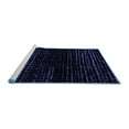 thumbnail image 2 of Ahgly Company Machine Washable Indoor Square Abstract Blue Modern Area Rugs, 7' Square, 2 of 4