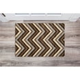 thumbnail image 2 of Linon Roma Chevron Power Loomed Polypropylene 2'x3' Rug in Gray, 2 of 3