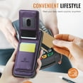 thumbnail image 5 of Allytechgroup for iPhone 14 Case, Pu Leather Detachable Cards Holder 2 In 1 Wallet Case Comaptible with Magsafe Kickstand Magnetic Shockproof Back Cover for iPhone 14, Purple, 5 of 11