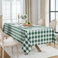 thumbnail image 6 of Gingham Checkered Rectangle Tablecloth - Waterproof Buffalo Plaid Table Cloth Stain Resistant Washable Table Cover for Picnic/Camping/Outdoor - Hunter Green, 60 x 120 Inch, 6 of 6