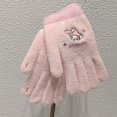thumbnail image 1 of Guantes Sanrio para niños, guantes de invierno con medio dedo, guantes sin dedos para niñas, dibujos animados, estudiantes de escuela primaria, escritura, 1 of 5