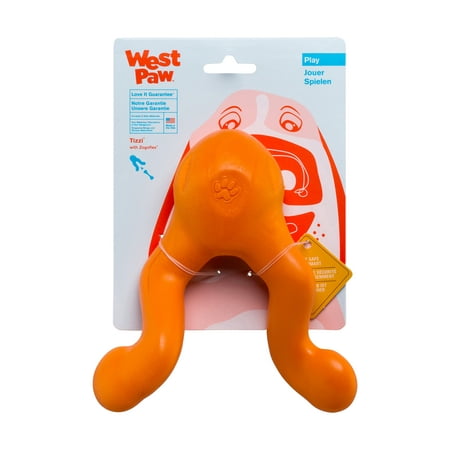 UPC: 0747473732464 | West Paw Zogoflex Tizzi Large 7  Dog Toy Tangerine